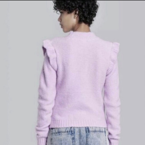 Wild Fable lavender ruffled shoulder mock neck - Picture 2 of 7